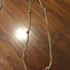 Mixed Metal Seed Bead Knotted Noonday Necklace